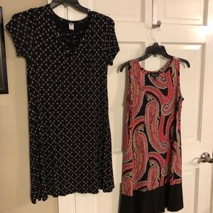 Black and Red Paisley Women's Dress Set
